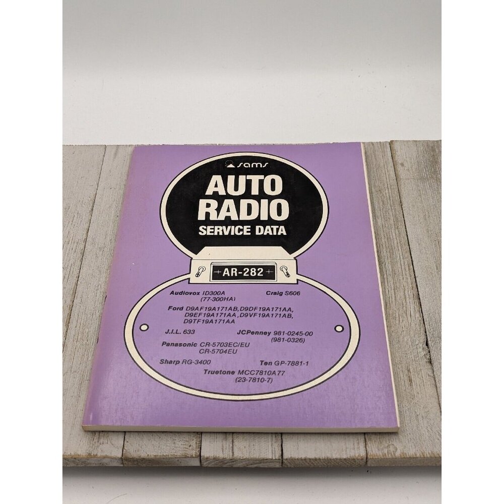 Original Sams Auto Radio Service Data Book AR-282
